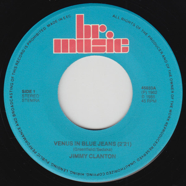Jimmy Clanton : Venus In Blue Jeans (7", Single, RE)