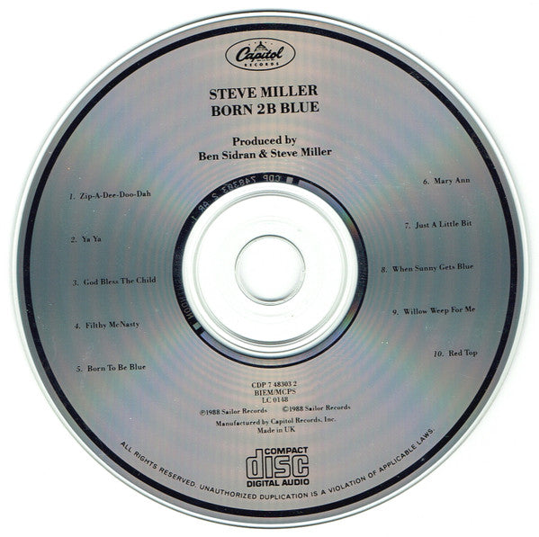Steve Miller : Born 2B Blue (CD, Album)
