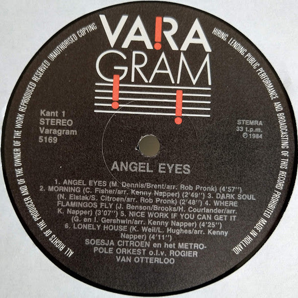 Soesja Citroen En Het Metropole Orkest* o.l.v. Rogier van Otterloo : Angel Eyes (LP, Album)