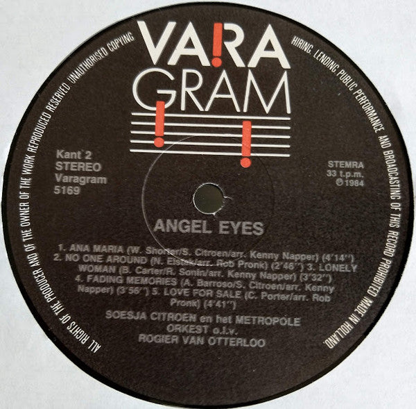 Soesja Citroen En Het Metropole Orkest* o.l.v. Rogier van Otterloo : Angel Eyes (LP, Album)