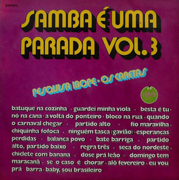 Os Caretas : Samba É Uma Parada Vol. 3 (LP)