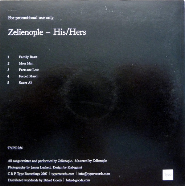 Zelienople : His/Hers (CD, Album, Promo, Car)