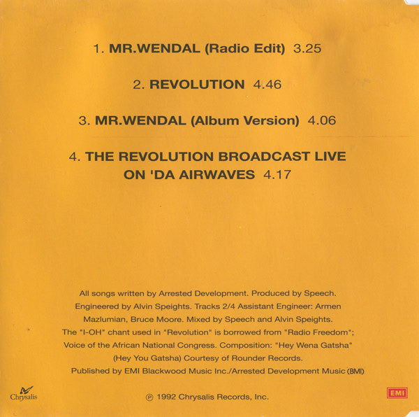 Arrested Development : Mr. Wendal / Revolution (CD, Maxi)