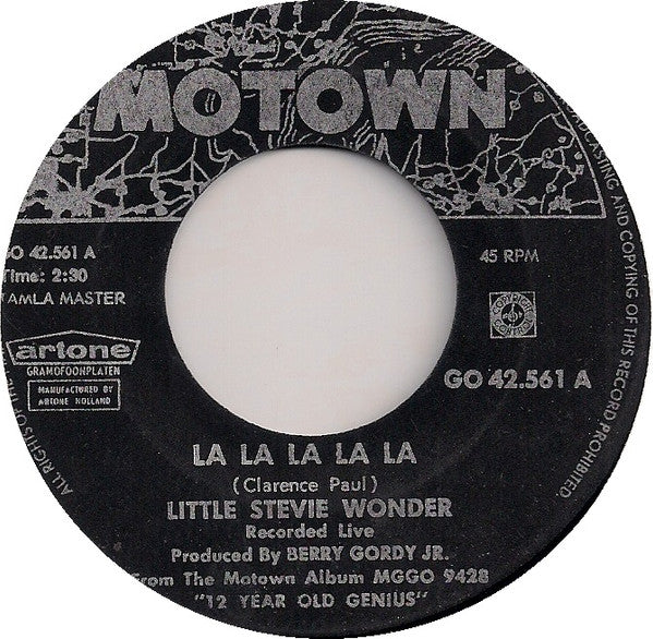 Stevie Wonder : La La La La La / Don't You Know (7")