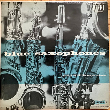 Charlie Ventura And His Orchestra : Blue Saxophones (LP, Comp, Mono)