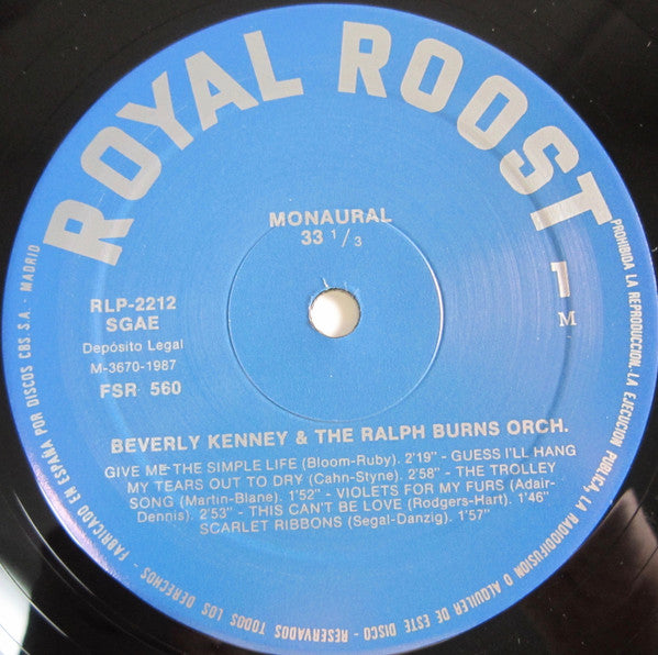 Beverly Kenney With Ralph Burns And His Orchestra : Come Swing With Me (LP, Album, Mono, RE)