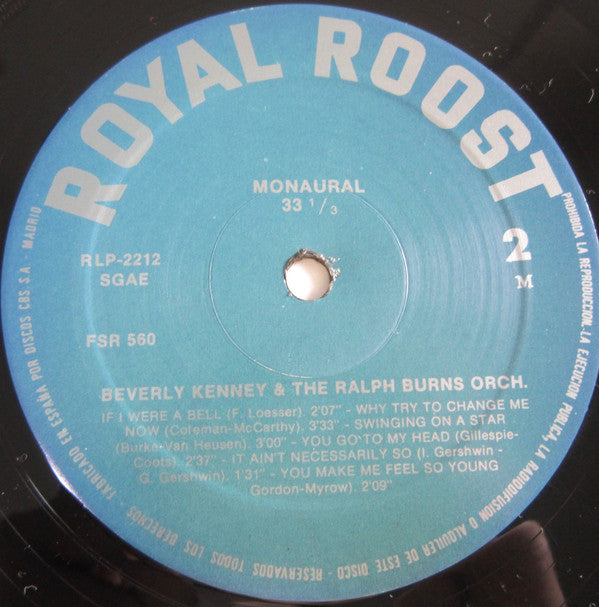 Beverly Kenney With Ralph Burns And His Orchestra : Come Swing With Me (LP, Album, Mono, RE)
