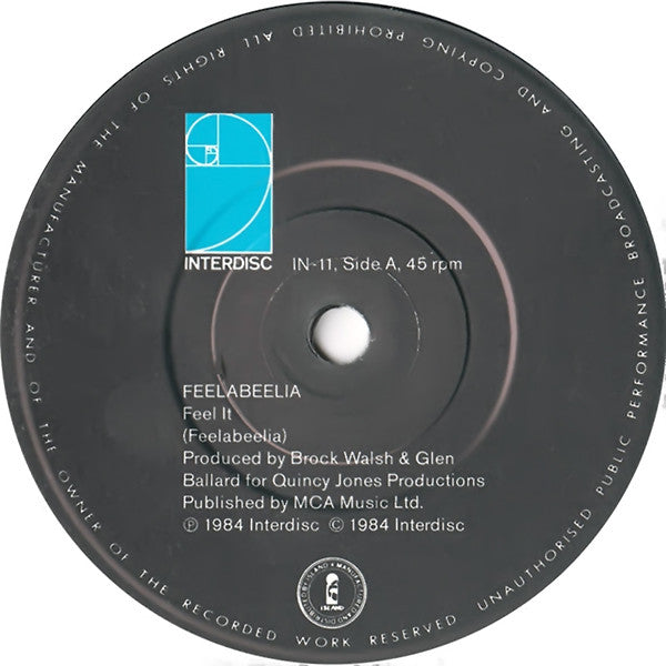 Feelabeelia : Feel It (7", Single)