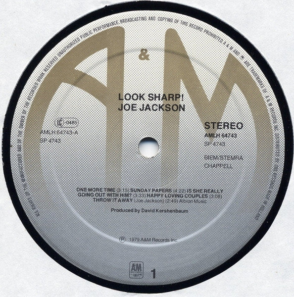 Joe Jackson : Look Sharp! (LP, Album)