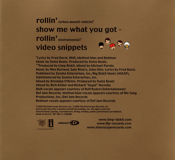 Limp Bizkit : Rollin' (CD, Maxi, Enh)