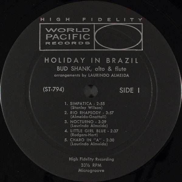Bud Shank : Holiday In Brazil (LP, Mono, Dee)