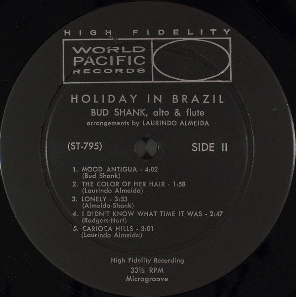 Bud Shank : Holiday In Brazil (LP, Mono, Dee)