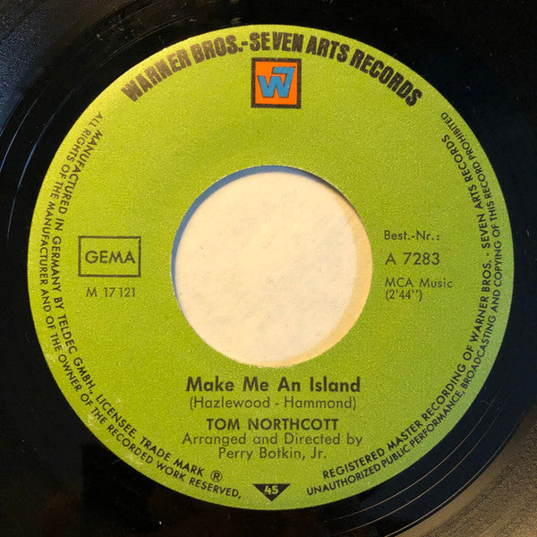 Tom Northcott : Make Me An Island / High Hope (7", Single)