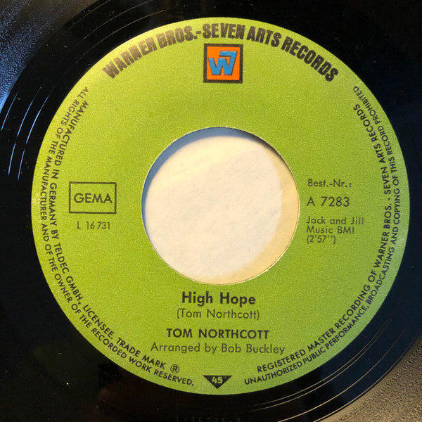Tom Northcott : Make Me An Island / High Hope (7", Single)