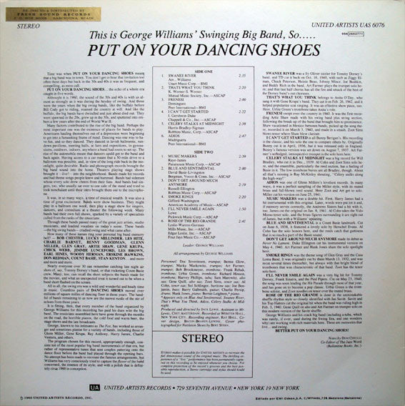 George Williams' Swinging Big Band : Put On Your Dancing Shoes (LP, Album, RE)