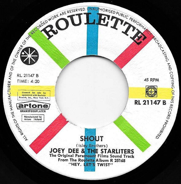Joey Dee & The Starliters : Ya Ya / Shout (7", Single)