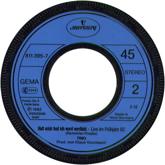 Trio : Bum Bum (7", Single)