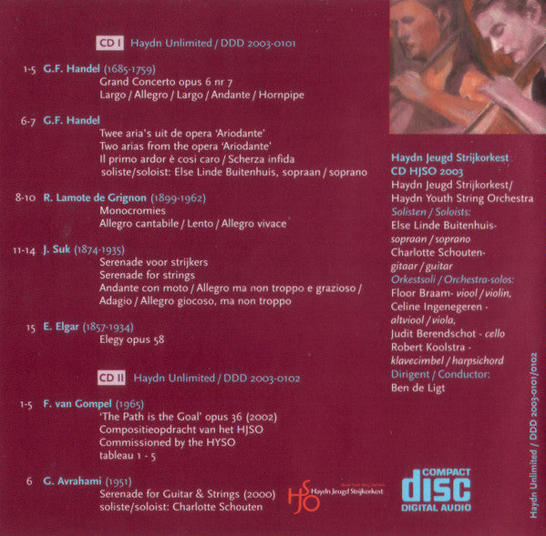 Haydn Jeugd Strijkorkest : Händel · Lamote De Grignon · Suk · Elgar · Van Gompel · Avrahami (2xCD)
