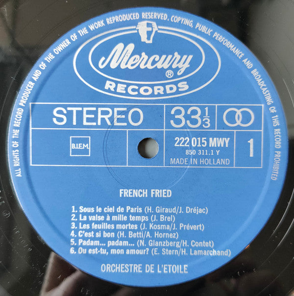 Orchestre De L'Étoile* : French Fried (LP, Album)