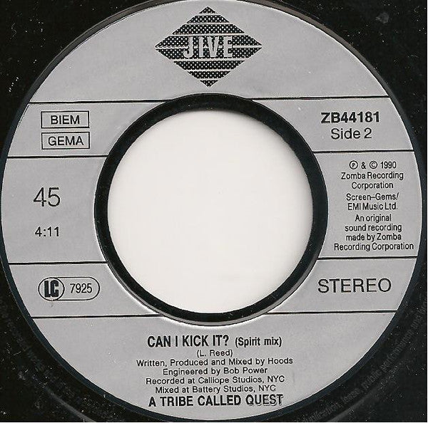 A Tribe Called Quest : Can I Kick It? (7", Single)