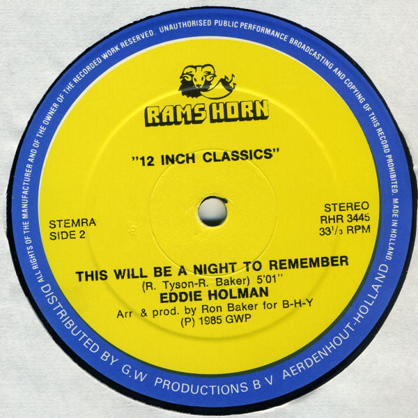 Instant Funk / Eddie Holman : I Got My Mind Made Up / This Will Be A Night To Remember (12")
