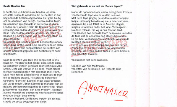 The Beatles : The Decca Tapes (Cass, Unofficial)