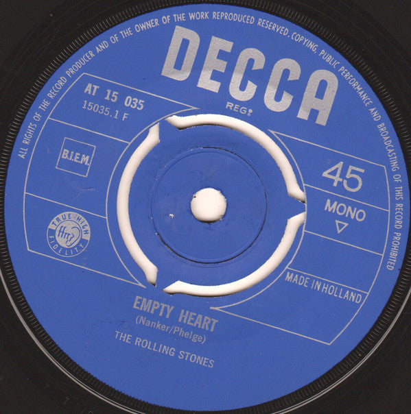 The Rolling Stones : Empty Heart (7", Single, Mono)