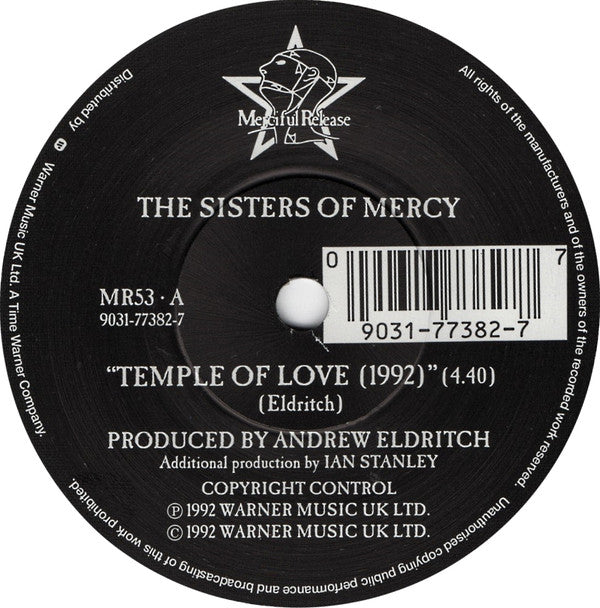 The Sisters Of Mercy : Temple Of Love (1992) (7", Single, Sol)