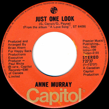 Anne Murray : Just One Look / Son Of A Rotten Gambler (7", Single)