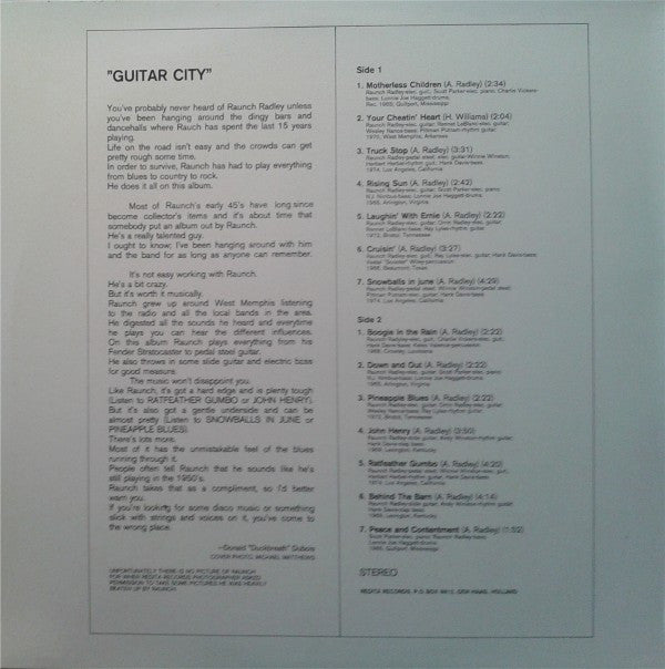 Raunch Radley : Guitar City (LP, Album)