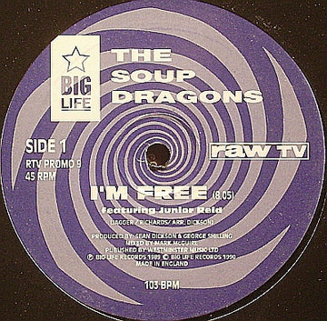 The Soup Dragons : I'm Free (12", Promo)