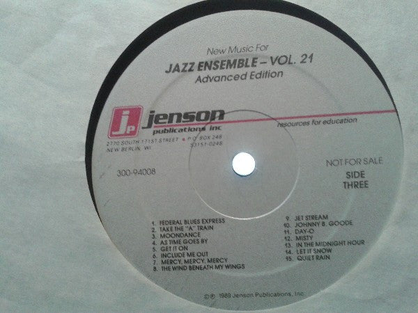 Unknown Artist : New Music For Jazz Ensemble Vol. 21 (LP, Comp, Promo, 2xL)