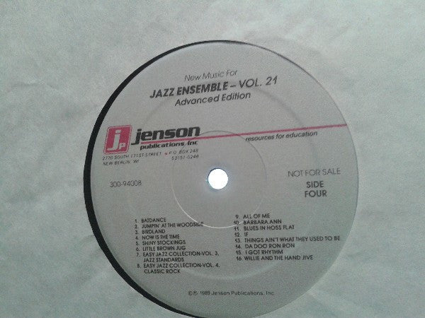 Unknown Artist : New Music For Jazz Ensemble Vol. 21 (LP, Comp, Promo, 2xL)