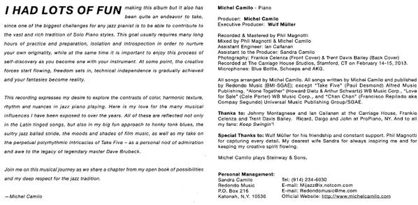 Michel Camilo : What's Up? (CD, Album)