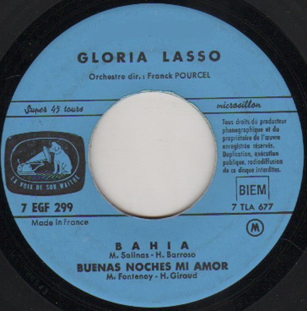 Gloria Lasso : Bahia / Buenas Noches Mi Amor / Granada / Cachito (7", EP)