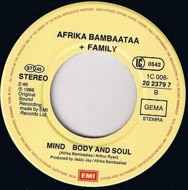 Afrika Bambaataa And Family* Featuring UB40 : Reckless (7", Single)