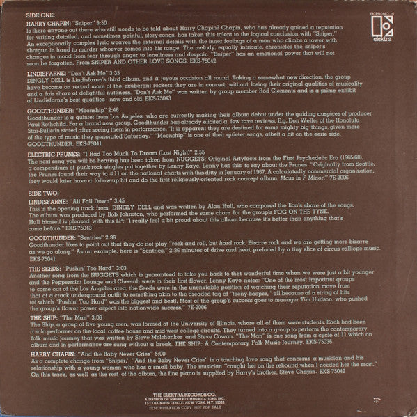 Various : Elektra September Releases (LP, Comp, Promo)