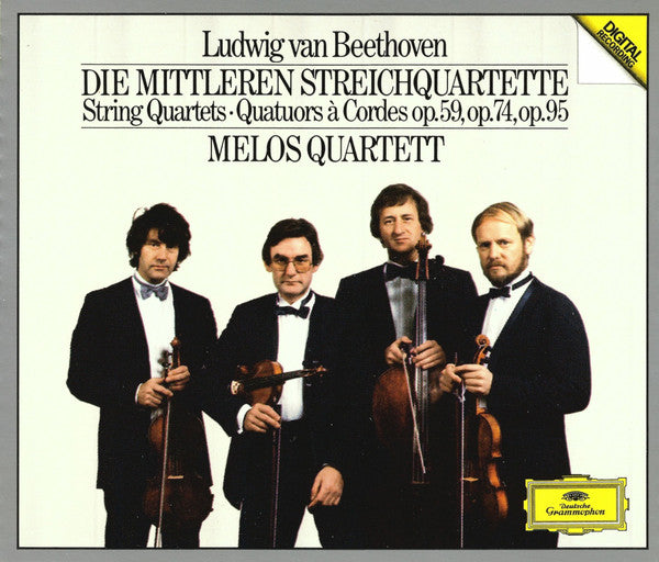 Ludwig van Beethoven, Melos Quartett : Die Mittleren Streichquartette = String Quartets = Quatuors À Cordes Op. 59, Op. 74, Op. 95 (3xCD, Album, Pol)