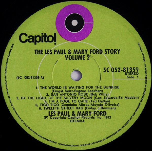 Les Paul & Mary Ford : The Les Paul & Mary Ford Story Vol. 2 (LP, Comp)