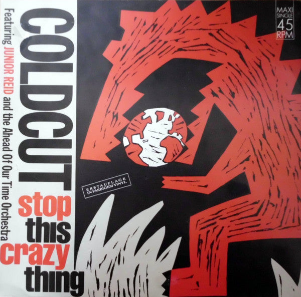 Coldcut Featuring Junior Reid And The Ahead Of Our Time Orchestra* : Stop This Crazy Thing (12", Maxi, Mar)