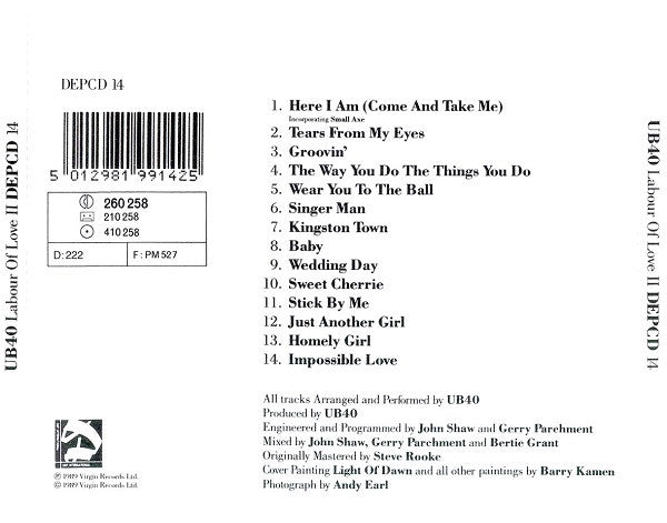 UB40 : Labour Of Love II (CD, Album)
