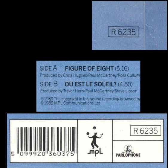 Paul McCartney : Figure Of Eight / Ou Est Le Soleil? (7", Single, Pap)