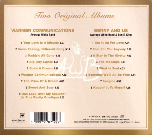Average White Band : Warmer Communications & Benny And Us (2xCD, Comp)