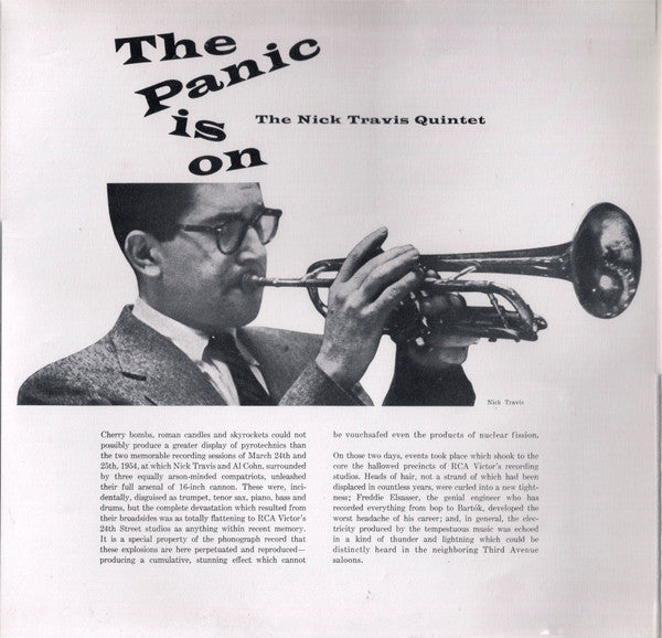 The Nick Travis Quintet : The Panic Is On (LP, Album, RE, gat)