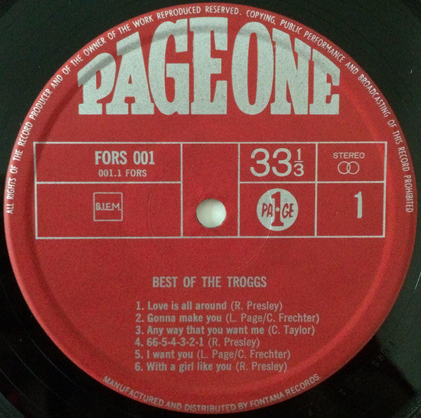 The Troggs : Best of the Troggs (LP, Comp)