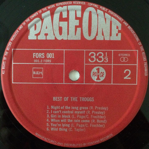 The Troggs : Best of the Troggs (LP, Comp)