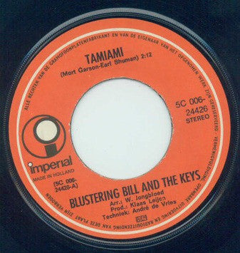 Blustering Bill And The Keys : Tamiami (7", Single)