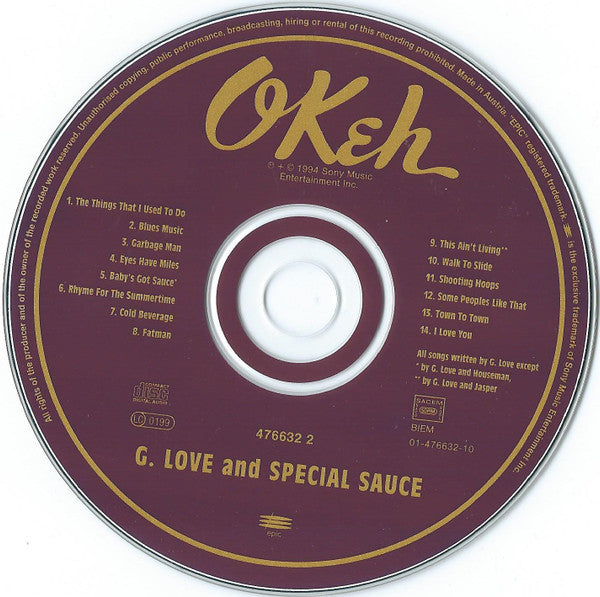 G. Love & Special Sauce : G. Love & Special Sauce (CD, Album)