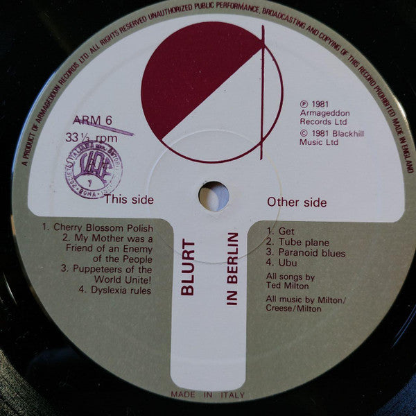 Blurt : In Berlin (LP)
