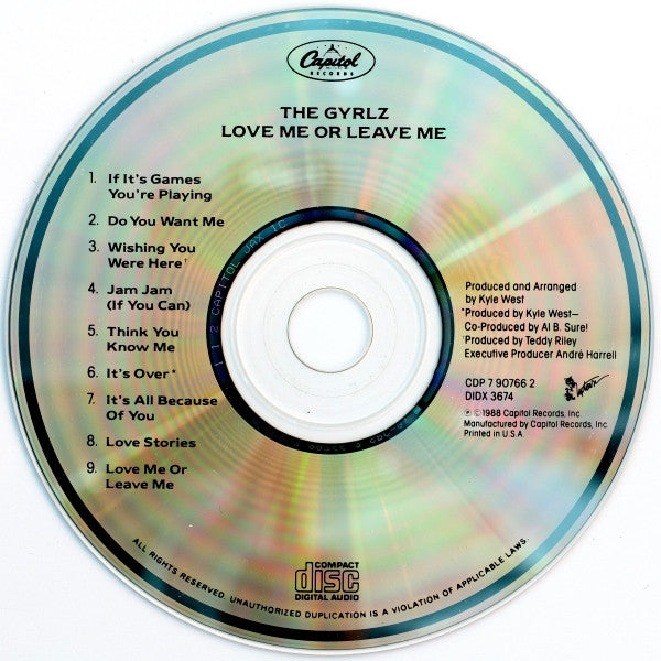 The Gyrlz : Love Me Or Leave Me (CD, Album)